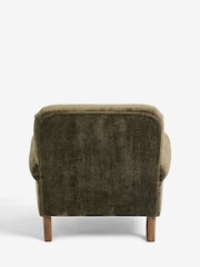 Plush Chenille Moss Green Delia Accent Chair - Image 8 of 9