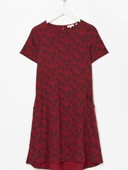 FatFace Red Simone Floral Dot Jersey Dress - Image 4 of 4
