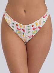 قطعة بيكيني سفلية تصميم سروال داخلي مطبوعة Positano من Boux Avenue - Image 1 of 5