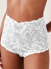 White High Rise Comfort Lace Knickers - Image 1 of 4