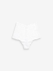 White High Rise Comfort Lace Knickers - Image 4 of 4