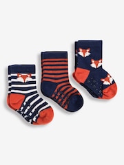 Jojo Maman Bébé Socken mit Fuchsmotiven im 3er Pack - Bild 1 von 1