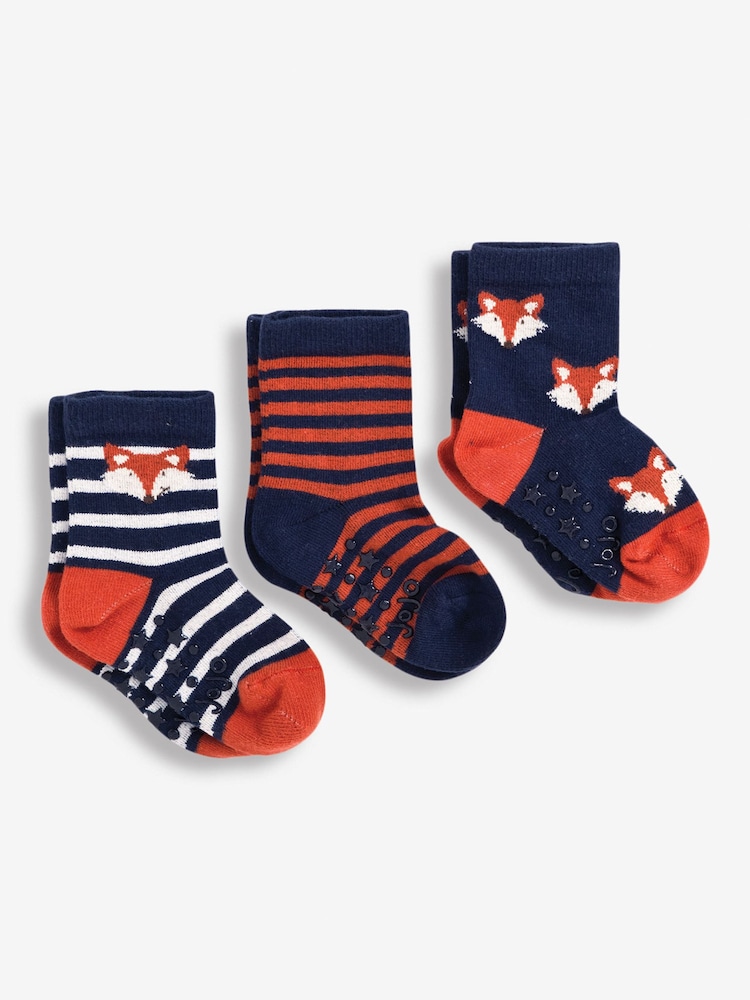 Jojo Maman Bébé Socken mit Fuchsmotiven im 3er Pack - Bild 1 von 1