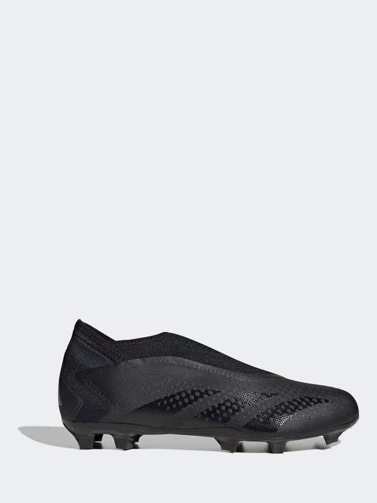 adidas Black Adult Predator Accuracy.3 Laceless Firm Ground Boots - Image 1 of 10
