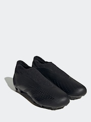 adidas Black Adult Predator Accuracy.3 Laceless Firm Ground Boots - Image 4 of 10