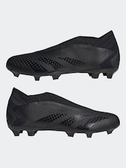 adidas Black Adult Predator Accuracy.3 Laceless Firm Ground Boots - Image 5 of 10