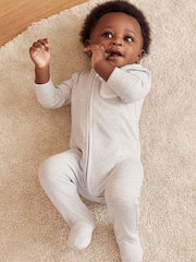 MORI Organic Cotton & Bamboo 2 Way Zip Up Sleepsuit - Image 2 of 5