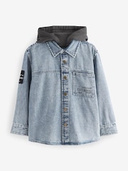 Blue Denim Hooded Overshirt (3-16yrs) - Image 6 of 8