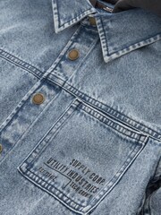 Blue Denim Hooded Overshirt (3-16yrs) - Image 8 of 8