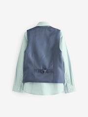 Blue Check Waistcoat, Shirt & Tie Set (12mths-16yrs) - Image 2 of 6