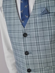 Blue Check Waistcoat, Shirt & Tie Set (12mths-16yrs) - Image 6 of 6