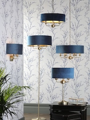 Laura Ashley Navy Sorrento Three light Complete Floor Lamp - Image 3 of 5