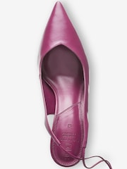 Magenta Pink Signature Forever Comfort® Leather Point Toe Wrap Heel Shoes - Image 5 of 6