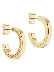 Ted Baker Gold Tone SENATTA: Crystal Hoop Earrings - Image 4 of 9