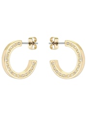 Ted Baker Gold Tone SENATTA: Crystal Hoop Earrings - Image 5 of 9