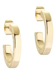 Ted Baker Gold Tone SENATTA: Crystal Hoop Earrings - Image 6 of 9