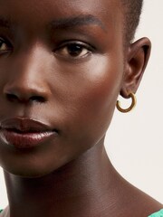 Ted Baker Gold Tone SENATTA: Crystal Hoop Earrings - Image 7 of 9