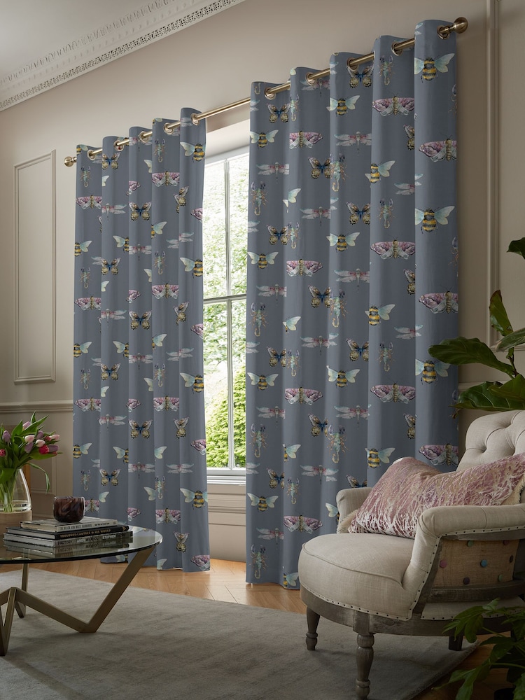 Voyage Storm Grey Fray Made to Measure Curtains - Image 2 of 9