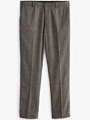 Brown Slim Textured Trousers - Image 6 of 7