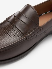 Braunes Leder - Reguläre Passform - Penny Loafer aus Leder - Bild 5 von 5