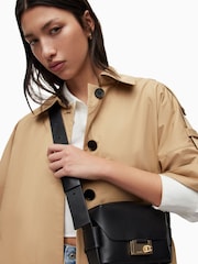 AllSaints Black Frankie Cross-Body Bag - Image 1 of 8