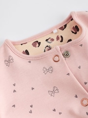 Pink Baby 100% Cotton Sleepsuits 3 Pack with Matching Turban (0mths-2yrs) - Image 6 of 8
