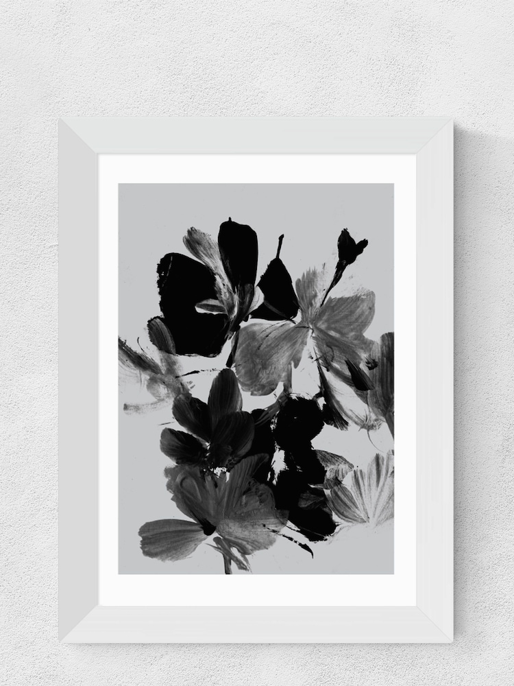 East End Prints White Mono Botanical 11 Print by Dan Hobday - Image 2 of 2