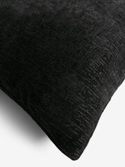 Black Heavyweight Chenille 59 x 59cm Cushion - Image 3 of 5