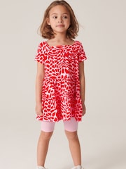 Rosa/Rot/Herzen - Set mit Tunika und Radlershorts (3–16 Jahre) - Bild 2 von 6