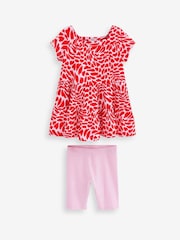 Rosa/Rot/Herzen - Set mit Tunika und Radlershorts (3–16 Jahre) - Bild 5 von 6