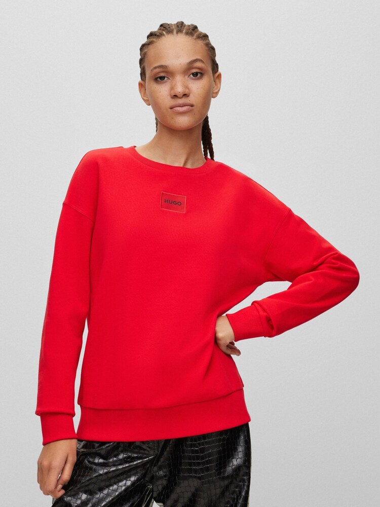 HUGO Pink Nakira Red Label 100% Cotton Sweatshirt - Image 1 of 5 HUGO Pink Nakira Red Label 100% Cotton Sweatshirt - Image 1 of 5