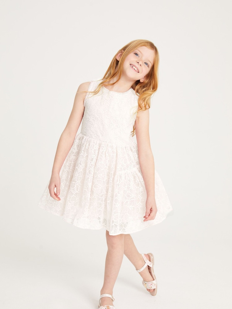 Creme - Baker By Ted Baker Organza-Kleid für besondere Anlässe - Bild 2 von 6 Creme - Baker By Ted Baker Organza-Kleid für besondere Anlässe - Bild 2 von 6