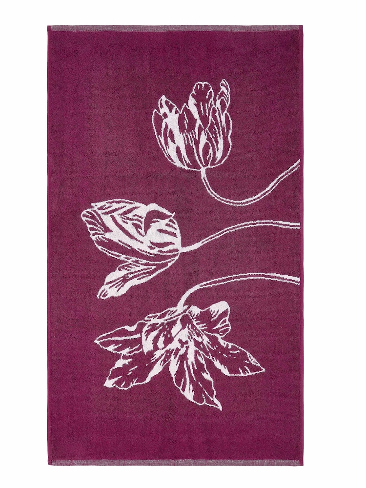 Ted Baker Pink Tulip 100% Cotton Bath Mat - Image 2 of 2