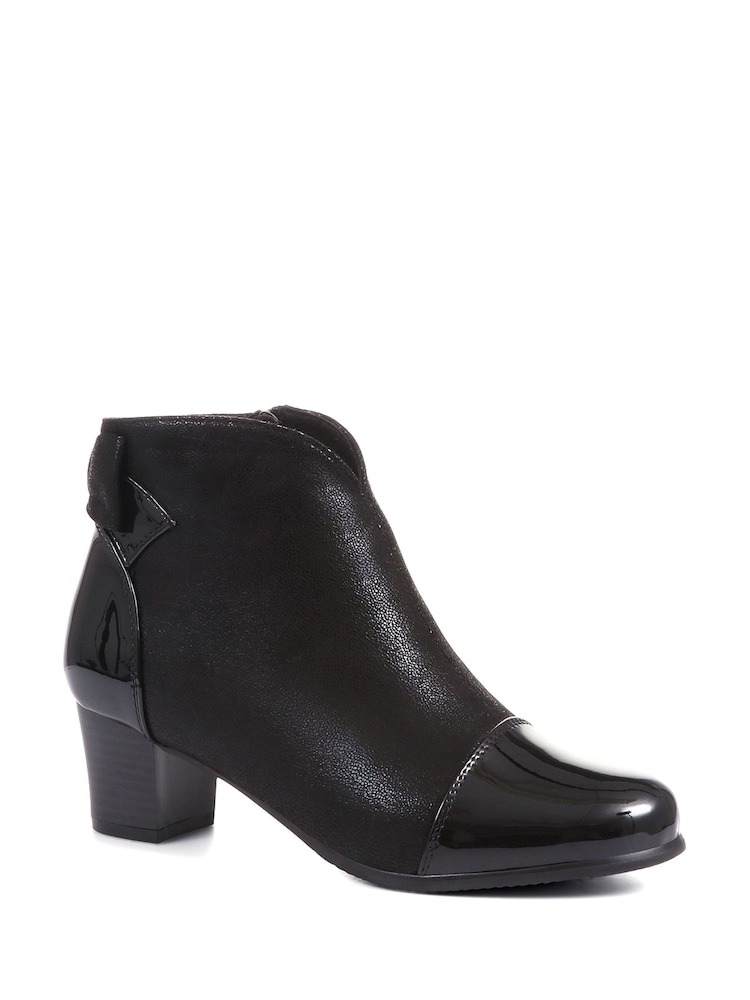 Pavers Wider Fitting Black Ankle Boots - Image 2 of 5