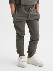 Reiss Olive Ali Senior Garment Dye Joggers - Image 1 of 5