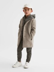 Reiss Olive Ali Senior Garment Dye Joggers - Image 3 of 5