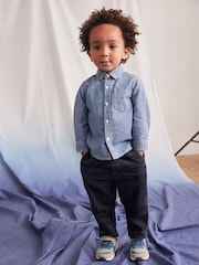 Blue Long Sleeve Chambray Shirt (3mths-12yrs) - Image 2 of 7