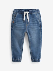 Mid Blue Denim Regular Fit Jogger Jeans With Comfort Stretch (3mths-7yrs) - Image 1 of 2