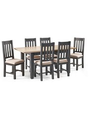 Julian Bowen Grey Bordeaux 6 Seater Dining Set - Image 3 of 3