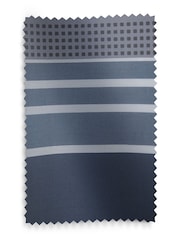 Blue Stripe Blackout Thermal Eyelet Curtains - Image 6 of 6