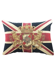 Evans Lichfield Red Union Jack 100% Cotton Cushion - Image 1 of 2
