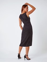 Roman Pink Petite Ruched Wrap Stretch Dress - Image 2 of 5