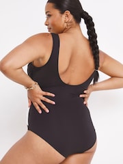 Simply Be Black Magisculpt Illusion Swimsuit Longer Length - Image 2 of 4