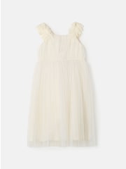 Angel & Rocket Ivory White Petal Shoulder Valerie Dress - Image 4 of 6