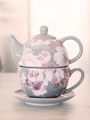 Catherine Lansfield Dramatic Floral Tea For One - Image 1 of 2