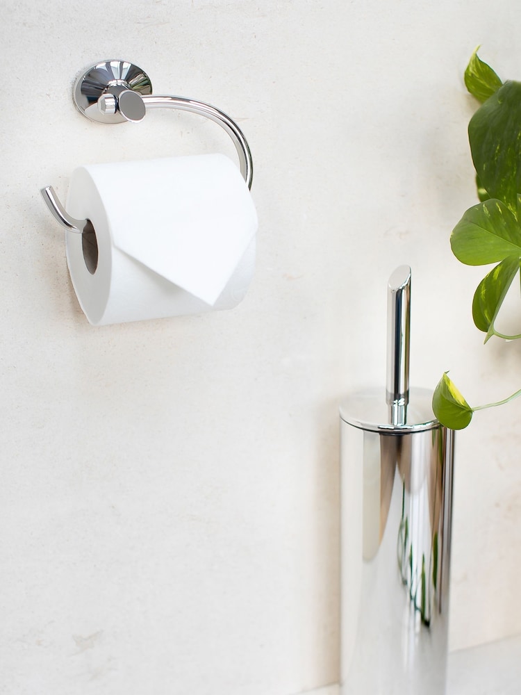 Robert Welch Silver Oblique Toilet Roll Holder - Image 2 of 4