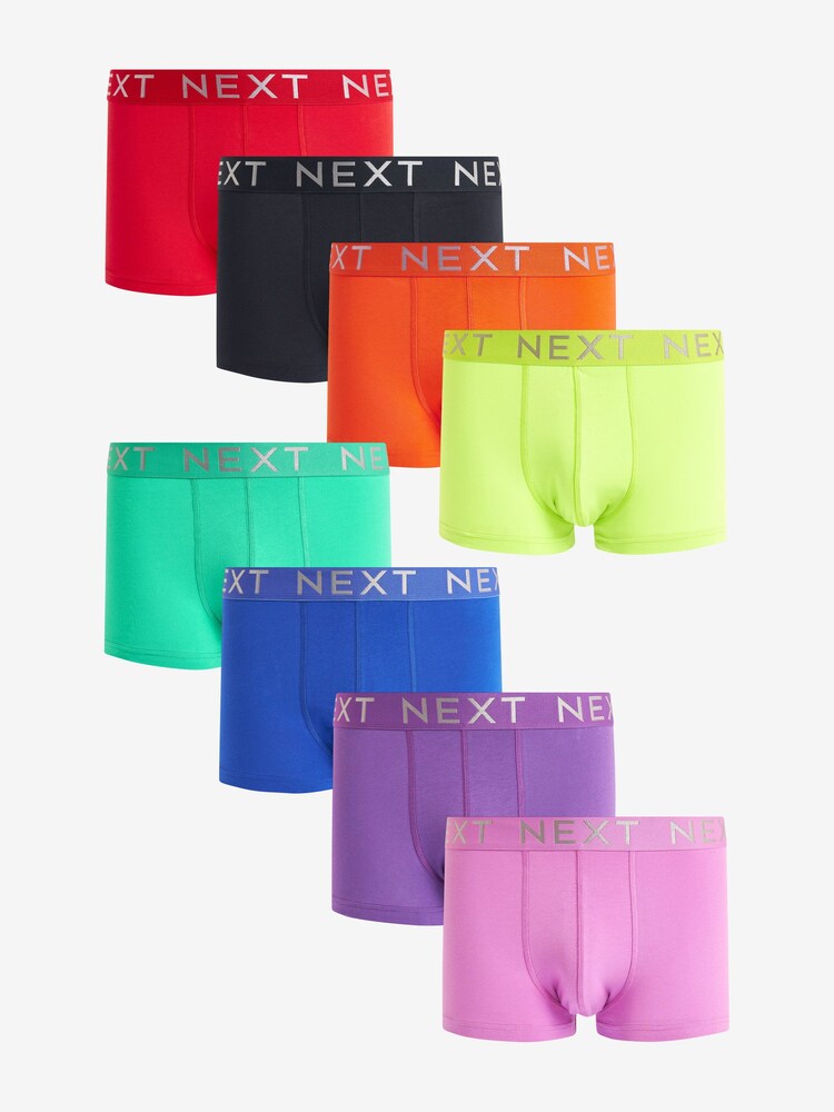 Rainbow Silver Waistband Hipster Boxers 8 Pack - Image 1 of 10