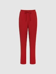 Reiss Red Hailey Tapered Pull On Trousers - Image 2 of 7