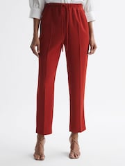 Reiss Red Hailey Tapered Pull On Trousers - Image 3 of 7