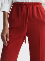 Reiss Red Hailey Tapered Pull On Trousers - Image 4 of 7